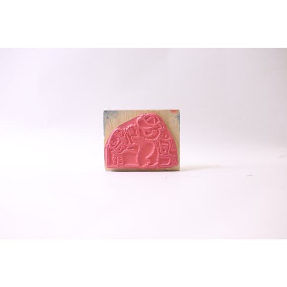 Teddy Bear Backpacking, Cute Animal, Message Stamp - Picture 2 of 3